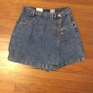 Bill Blass vintage 1990s Acid-wash Jean Skort